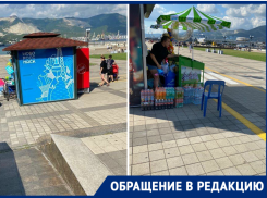 Сувенирный ларек мешает новороссийцам гулять по набережной 