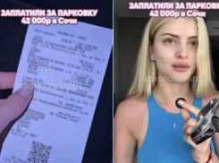 «Золотая» парковка в Сочи: краснодарский блогер получила счёт на 42 800 рублей