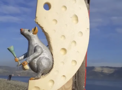 На Суджукской косе появился символ года 