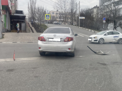 На улице Видова в Новороссийске произошла авария: зарождается затор