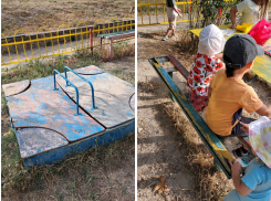 «Убожество!»: дети играют на облезлой площадке в Новороссийске 