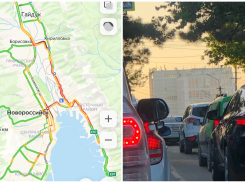 Жуткие пробки сковали движение на улицах Новороссийска 