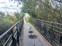 Ручей под мостом превращается в свалку в Южном районе Новороссийска 