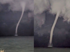 Ужасно… красиво: над Черным морем – эффектный смерч, а от града «разрывались» сигнализации