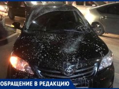 Машину новороссийца облили бетоном со строящегося ЖК «Новые огни» 