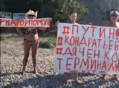 Новороссийцы устроили пикет в защиту Волочаевского пляжа