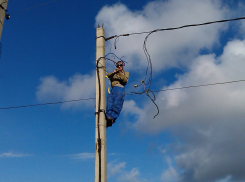 Новороссийцу отрезали свет, но он сам залез на столб и подключился к ЛЭП