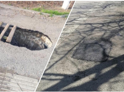 «Портал закрыт!»: опасную яму заделали в Новороссийске 