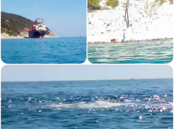 У «Рио» конкуренты: бурлящее море у сухогруза в центре внимания отдыхающих