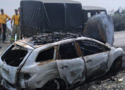 Призрачный гонщик: машина загорелась на ходу под Новороссийском