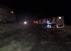 Новороссийский автобус перевернулся сегодня ночью 