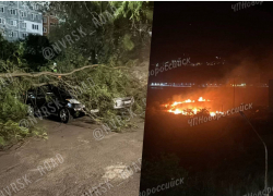 Ночная непогода в Новороссийске: ветер повредил автомобили и осложнил тушение пожара 