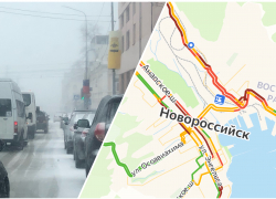 Весь Новороссийск погряз в пробках из-за непогоды 