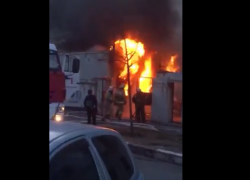 Бывшая воинская часть загорелась в Новороссийске