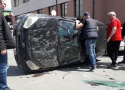 Жительница Новороссийска уснула за рулём и перевернула машину