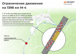 Участок на М-4 "Дон" в Краснодарском крае перекроют завтра
