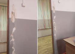 «Трещит по швам!» - новороссийцы возмущены посыпавшейся штукатуркой в школе 