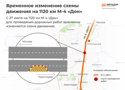 Внимание, водители! На М-4 «Дон» в направлении Краснодара будут перекрывать движение
