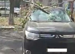 Неприятный сюрприз приготовил ветер для хозяина автомобиля в Новороссйиске