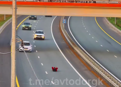 Почти Каренина: неадекватный мужчина разлегся прямо посреди скоростной трассы