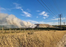 Больше недели продолжается пожар на Щелбе в Новороссийске