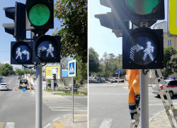 Светофоры с «белыми человечками» появились на дорогах Новороссийска