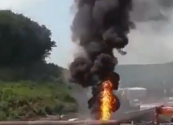 При пожаре на нефтебазе Новороссийска пострадал один человек