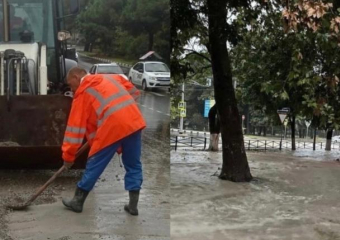 Обильные осадки в Новороссийске превратили улицы в реки и добавили работы ЖКХ