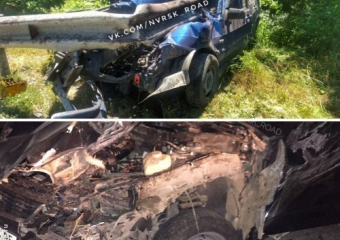 От машин остались груды металла в результате двух ДТП под Новороссийском