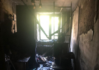 Новороссийцам пришлось эвакуироваться из детской поликлиники из-за пожара