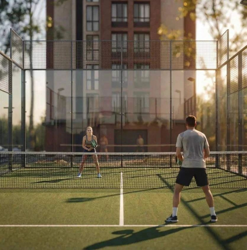 В Новороссийске реализуют жилой проект с первым открытым кортом для падел-тенниса 
