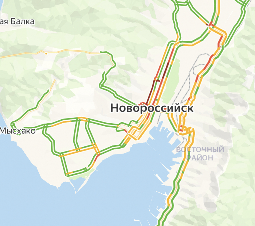 Берегите нервы: карта утренних пробок в Новороссийске 