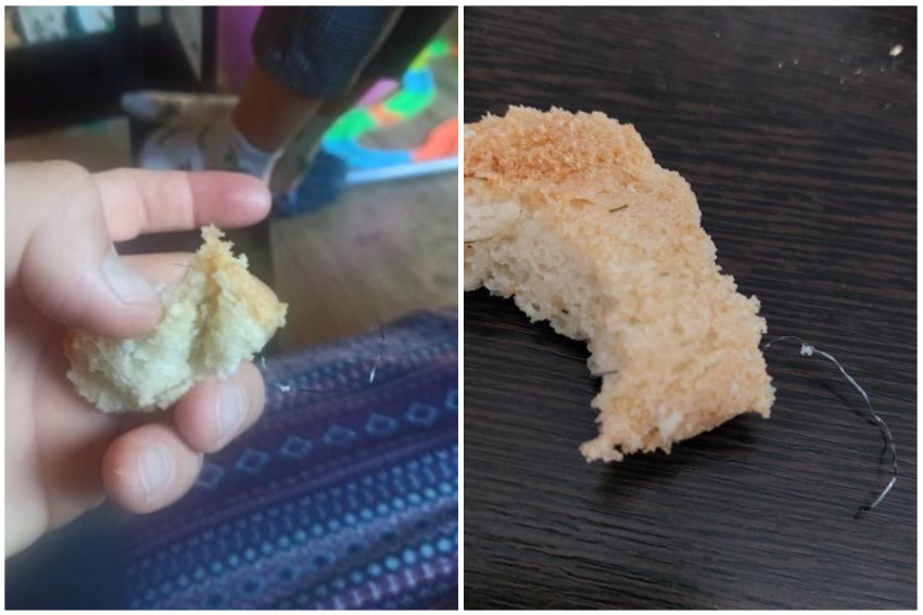 Новороссийцы нашли проволоку в булке хлеба 