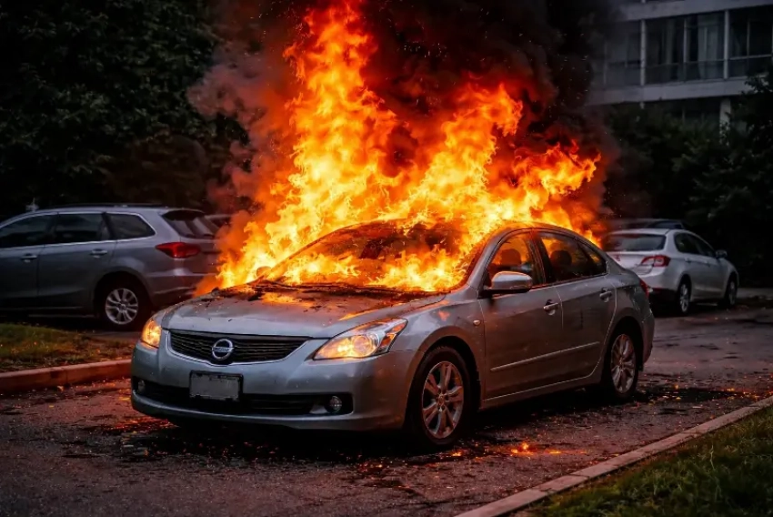 Житель Новороссийска сжёг чужую машину после семейной ссоры