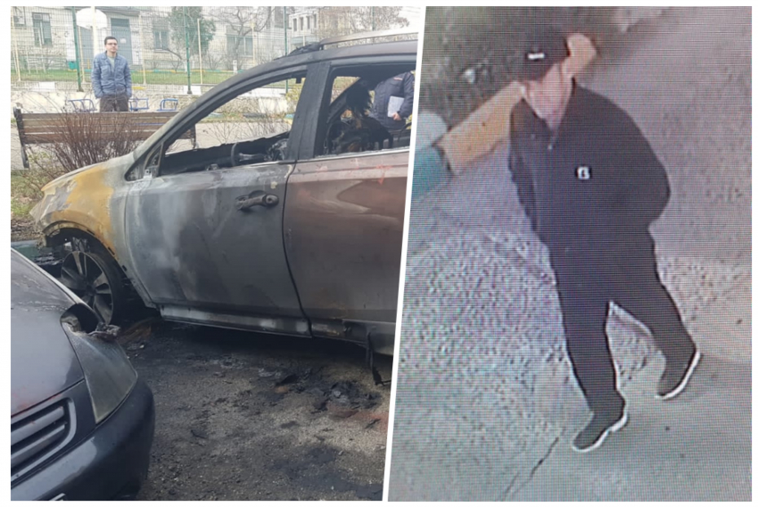 Полиция разыскивает мужчину, подозреваемого в поджоге автомобиля в Новороссийске
