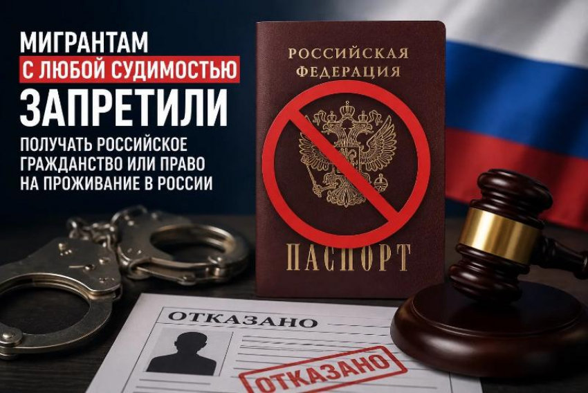 Мигрантам с судимостью запретили получать гражданство и ВНЖ в России