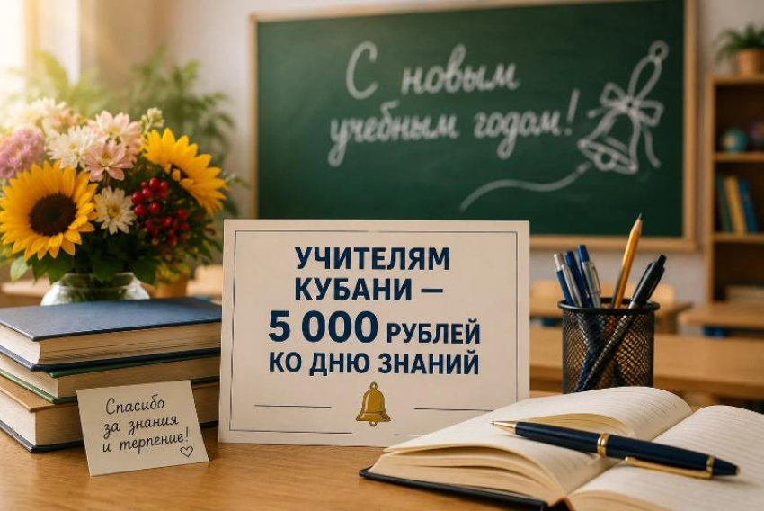 Пять тысяч к 1 сентября: педагогов Кубани ждёт дополнительная выплата