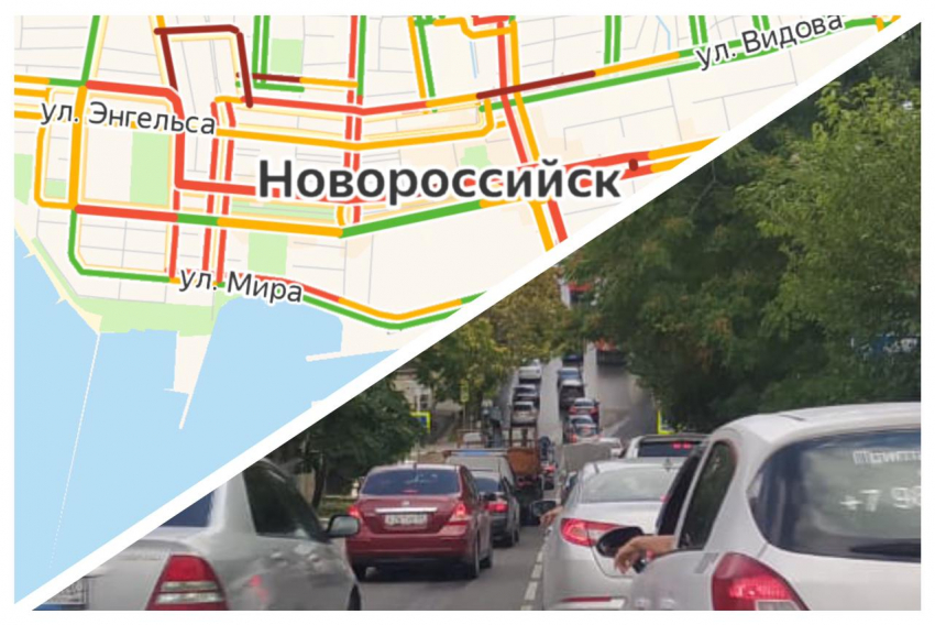 Адские пробки собрались на дорогах Новороссийска 