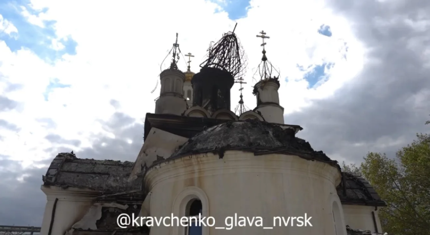 Купол храма в Новороссийске демонтируют после атаки