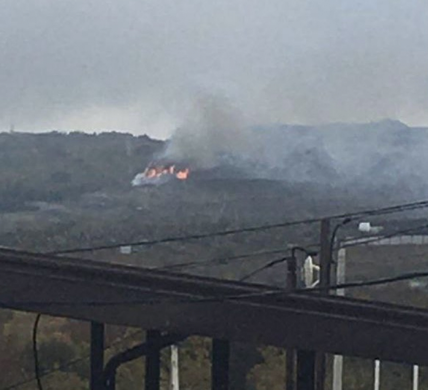 На свалке на горе Щелба снова разбушевался пожар 