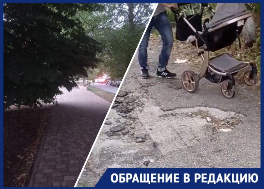 "С коляской не пройти, в аллее можно остаться без глаз": жительница Новороссийска о благоустройстве улицы 