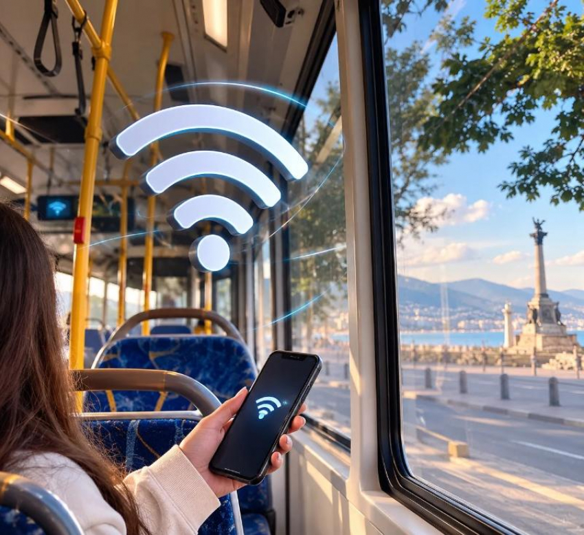 В Новороссийске запустили первый троллейбус с бесплатным Wi-Fi