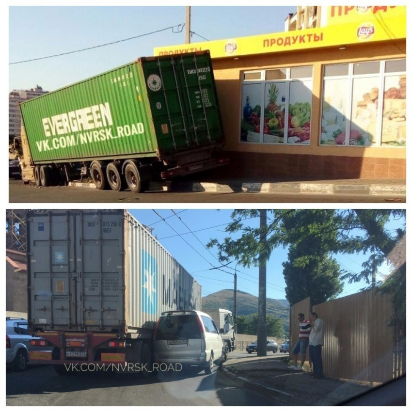 Фуры стали участниками двух ДТП в разных частях Новороссийска