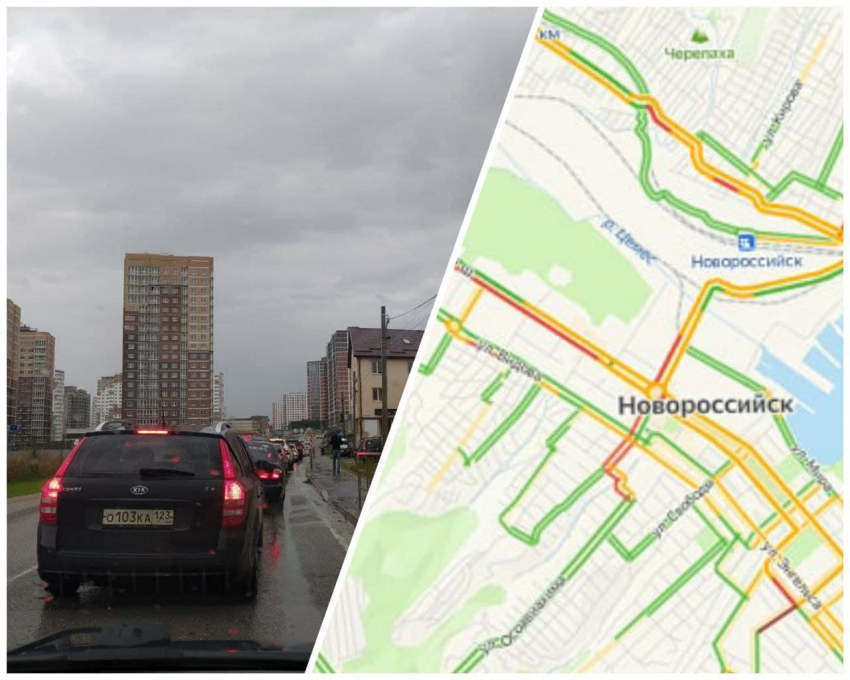 Новороссийцам лучше не ехать через центральные улицы: карта пробок