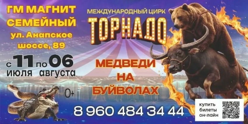 Цирк «ТОРНАДО» привозит обновленную программу, которая полностью отличается от предыдущих лет