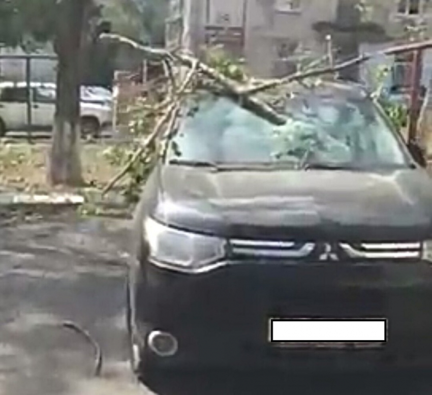 Неприятный сюрприз приготовил ветер для хозяина автомобиля в Новороссйиске