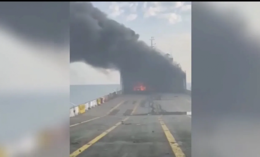 Моряков с турецкого судна, атакованного БПЛА, эвакуировали в Новороссийск