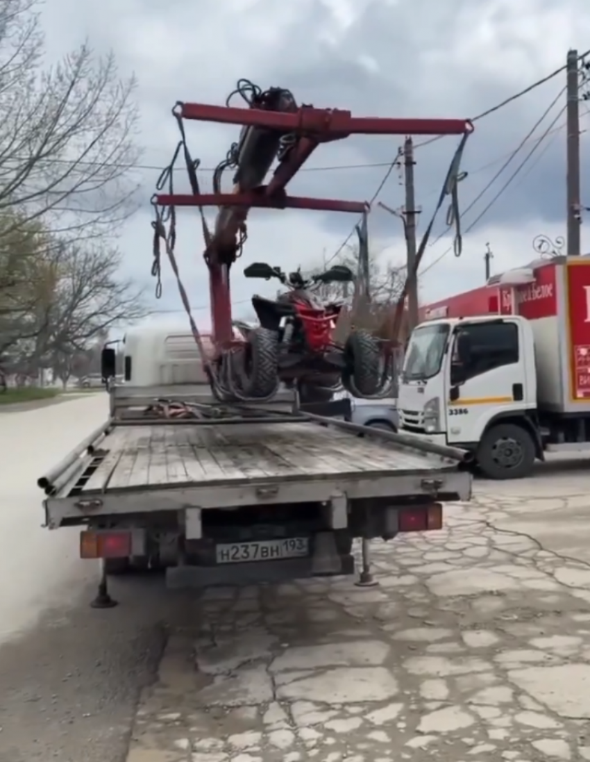 Квадроцикл новороссийца отправился на штрафстоянку