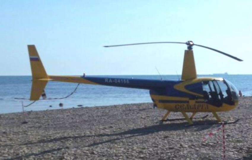 Незаконное приземление вертолета сняли новороссийцы