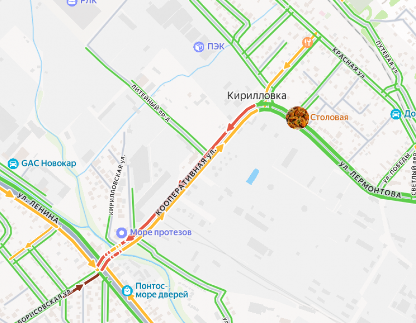 Пробки в Новороссийске как летом: туристы уехали, а заторы остались